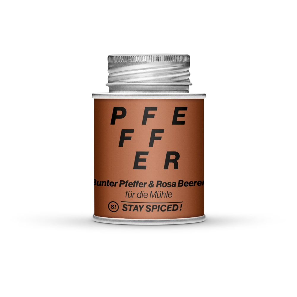 Bunter Pfeffer ganz mit rosa Beeren 170 ml | Stay Spiced! | Gewürze